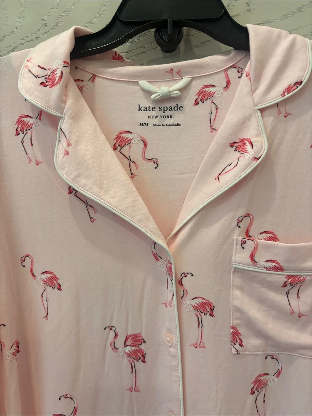 kate spade Pink Flamingo Short Pajama Set - Light Pink